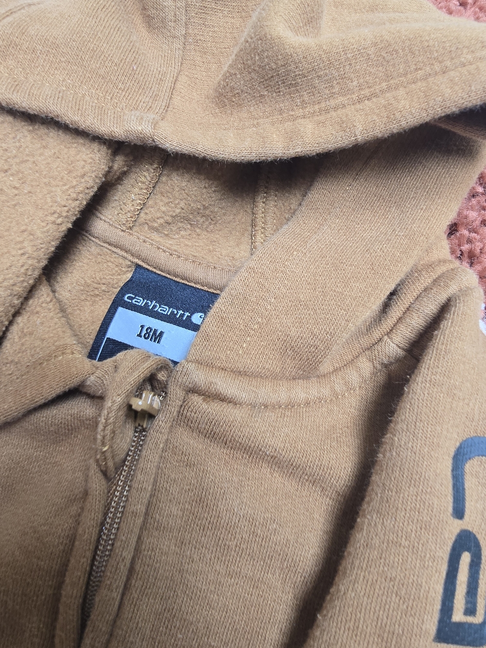 Carhartt Toddler Brown Zip-Front Hoodie - 18M